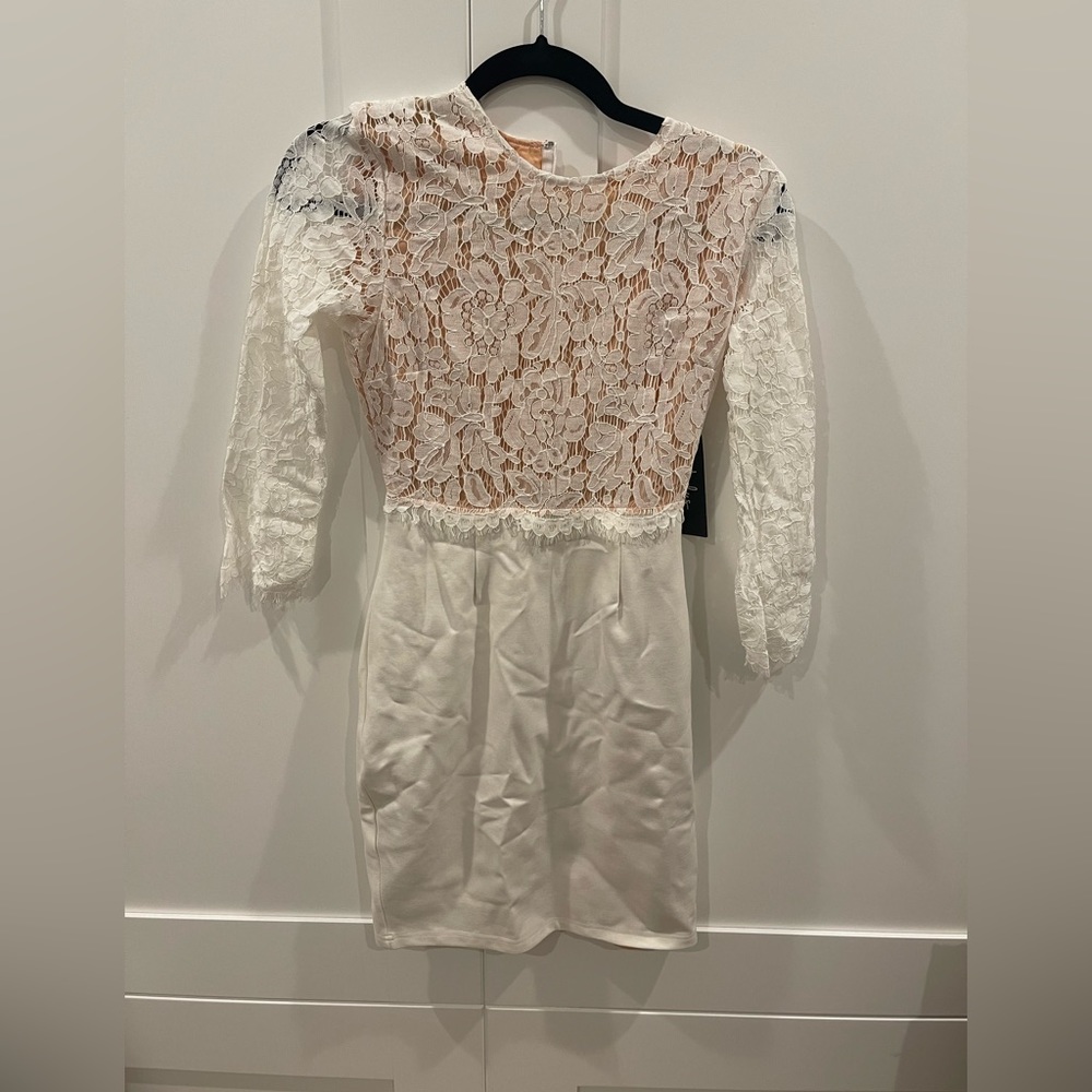 Lulu white lace dress